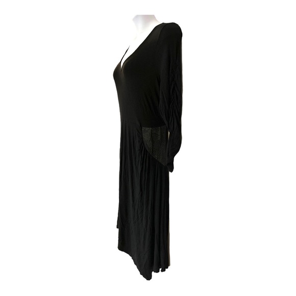 ⭐️Michel Studio T-Shirt Knit Asymmetric Office Party Date Night Out Black Dress - Picture 6 of 16